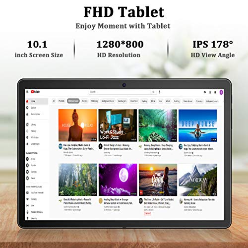 Tablet 10.1 Inch Android Tablet, Quad-Core Processor 32Gb Storage, Dual Camera, Sim Card Slot, Wifi, Bluetooth, Gps, 128Gb Expand And 3G Phone Call Support, Ips Full Hd Display (Black) #TOP1
