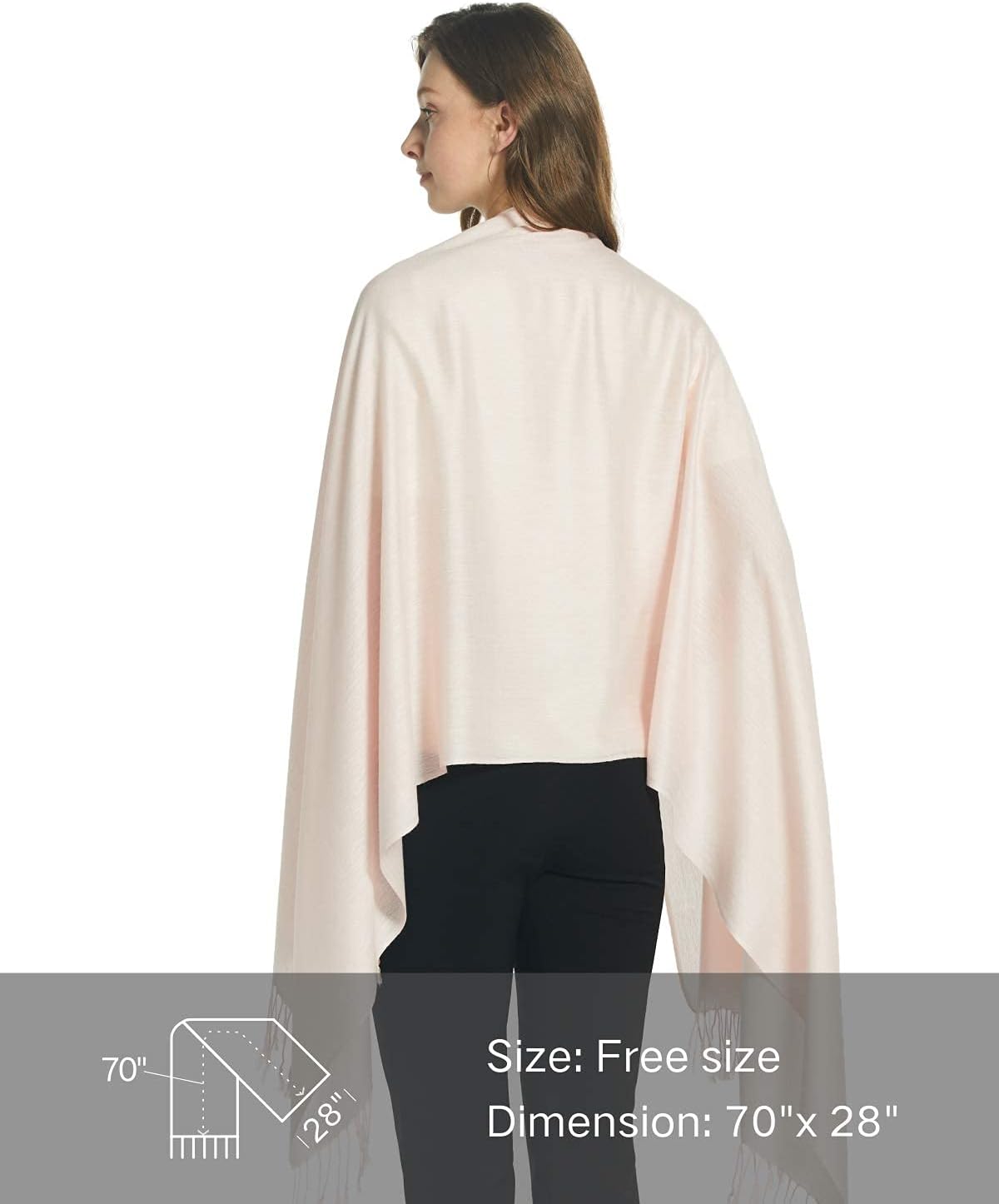 EURKEA Women's Scarf Pashmina Silky Soft Shawls Wraps Stole for Evening, Wedding and Gift - Image 6