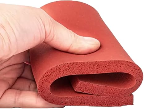 Red Silicone Heat Press Mat, Red High Temperature Foam Silicone Pad 150x150x1-10 mm150x150x8mm