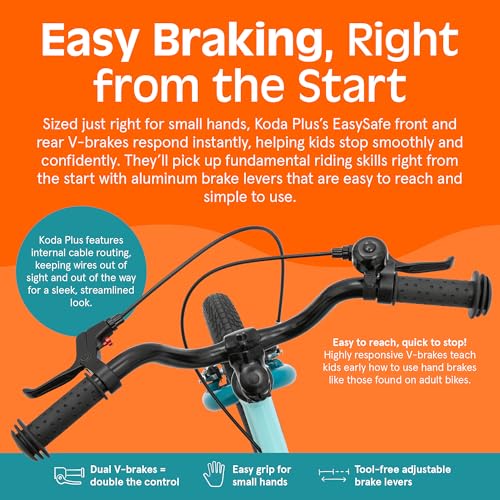 Image of Retrospec Koda Plus Kids Bike for Boys & Girls Ages 2-3 Years - 12 inch Children's Bicycle, Adjustable Seat & Handlebars, Removable Training Wheels, Front Hand Brakes, Rear Coaster Brake & Safety Bell