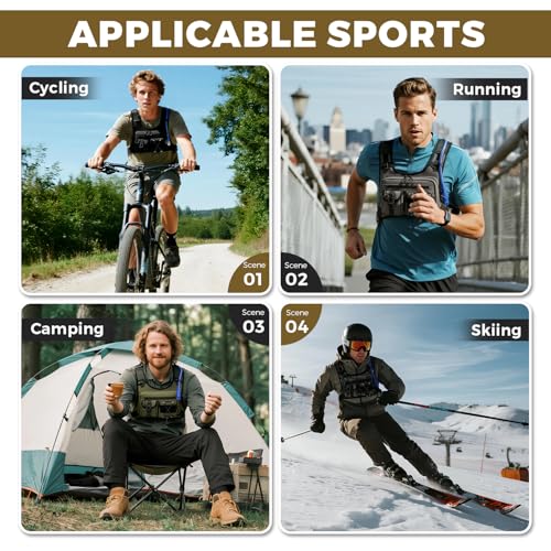 Image of Criuage USA Patent Running Hydration Vest Backpack, Lightweight Chest Pack with 2.0L Water Bladder Bag Daypack for Hiking Running Cycling Race Marathon for Women Men