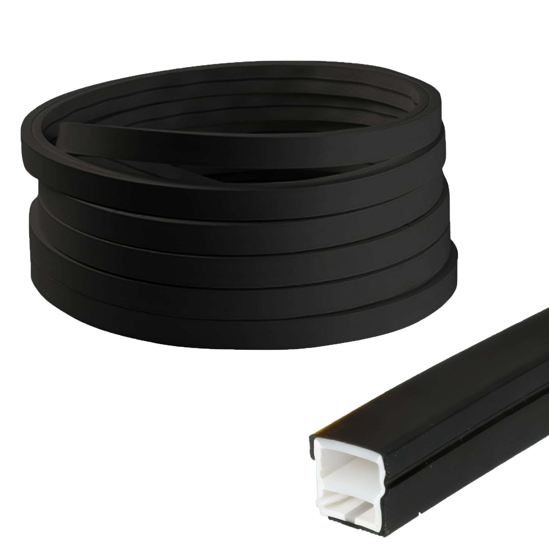 GHIBFBT Silicone LED Profile for Acoustic Panel, 12x12mm Flexible LED Channel, IP65 Waterproof Light Strip Cover Sleeve for Background (3M)