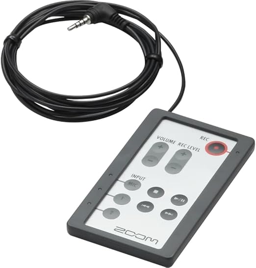 Zoom RC4 Remote Control with Extension Cable, Designed for Use With H4n, H4n Pro, H4n Pro All Black to Control Volume, Record Level, Input Source, and Transport Functions