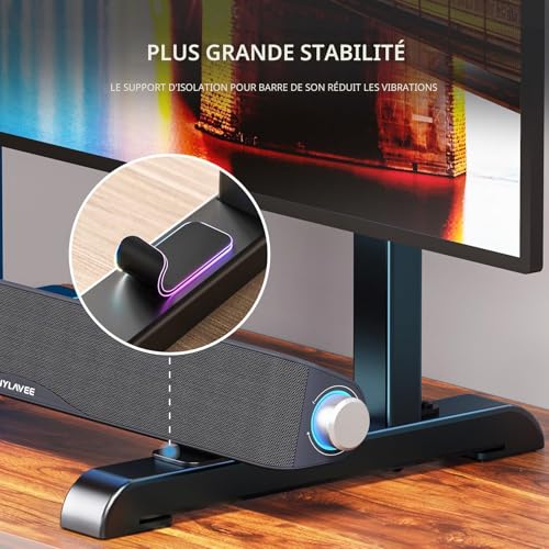 Pied TV universel réglable en hauteur AX WABER support ultra robuste max 68kg VESA 800x500