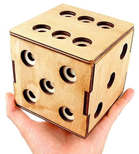 Logica Spiele Art. Würfel Geheimbox - Geheimschachtel - Schwierigkeit 5/6 Unglaublich - Geschenkbox - Denkspiel - Knobelspiel - Leonardo da Vinci Kollektion