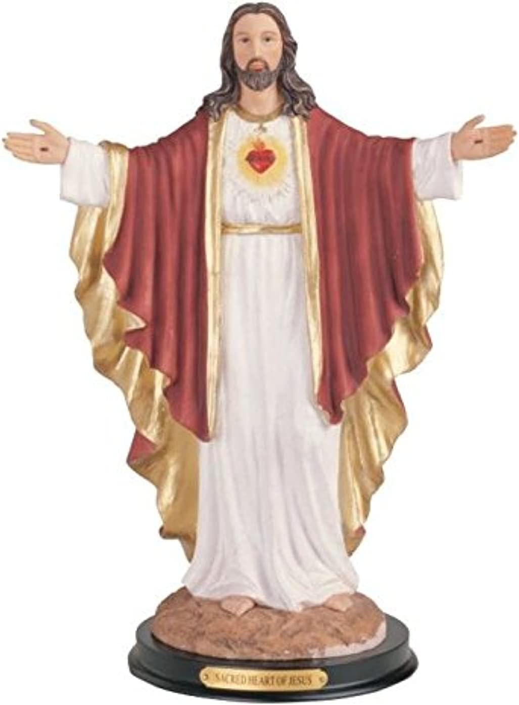 George S. Chen Imports Sacred Heart of Jesus Holy Figurine Religious Decor, 12"