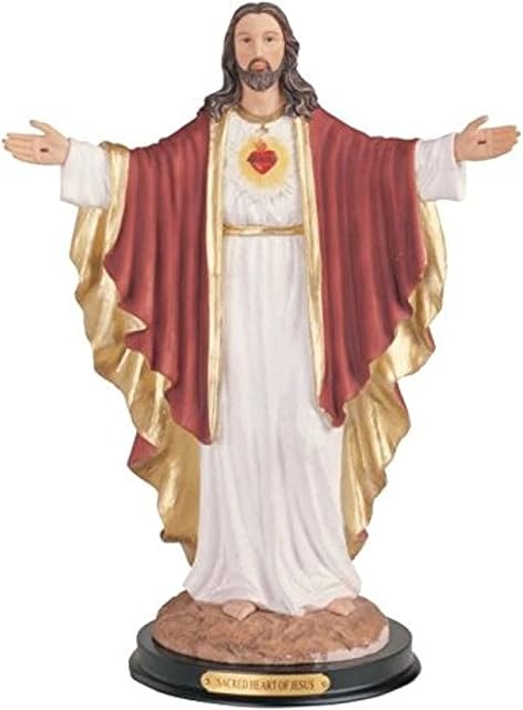 George S. Chen Imports Sacred Heart Of Jesus Holy Figurine Religious Decor, 12"