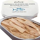 delaCueva® - Ventresca de Bonito del Norte en Aceite de Oliva 120gr | Conserva Gourmet de Pescado Natural | Ventresca de Bonito del Cantábrico/Norte Elaborado en Fresco