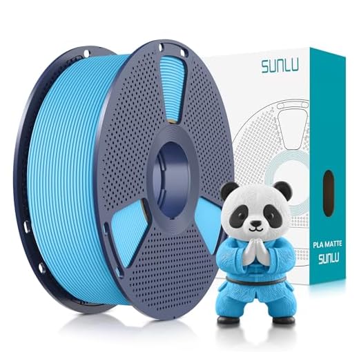 SUNLU PLA Matte 3D Printer Filament 1.75mm, PLA Filament 1kg Spool (2.2lbs), Dimensional Accuracy +/- 0.02mm, Matte Light Blue PLA