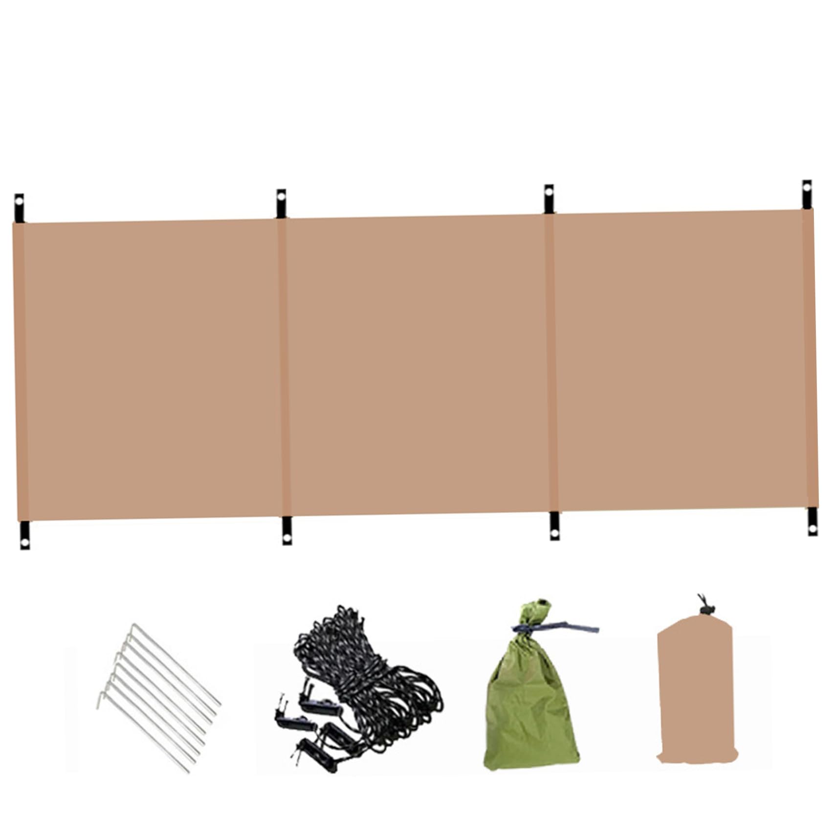 BEAHING Windbreaker, 98x28 Inch Oxford Cloth Camping Wind Blocker with Ground Nails & Wind Ropes & Storage Bag Privacy Screen for Outdoor
