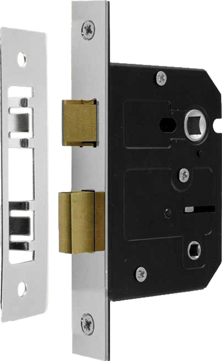 Zoo ZDL7860 Mortice DIN Bathroom Latch & Deadbolt Lock 60mm Backset ...