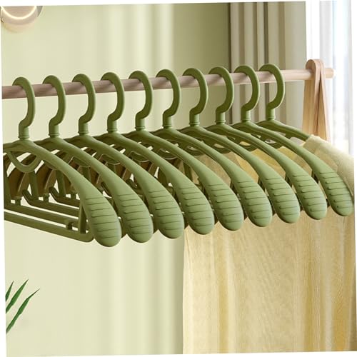 Cintres pour costumes à large épaule en plastique vert lot de 10