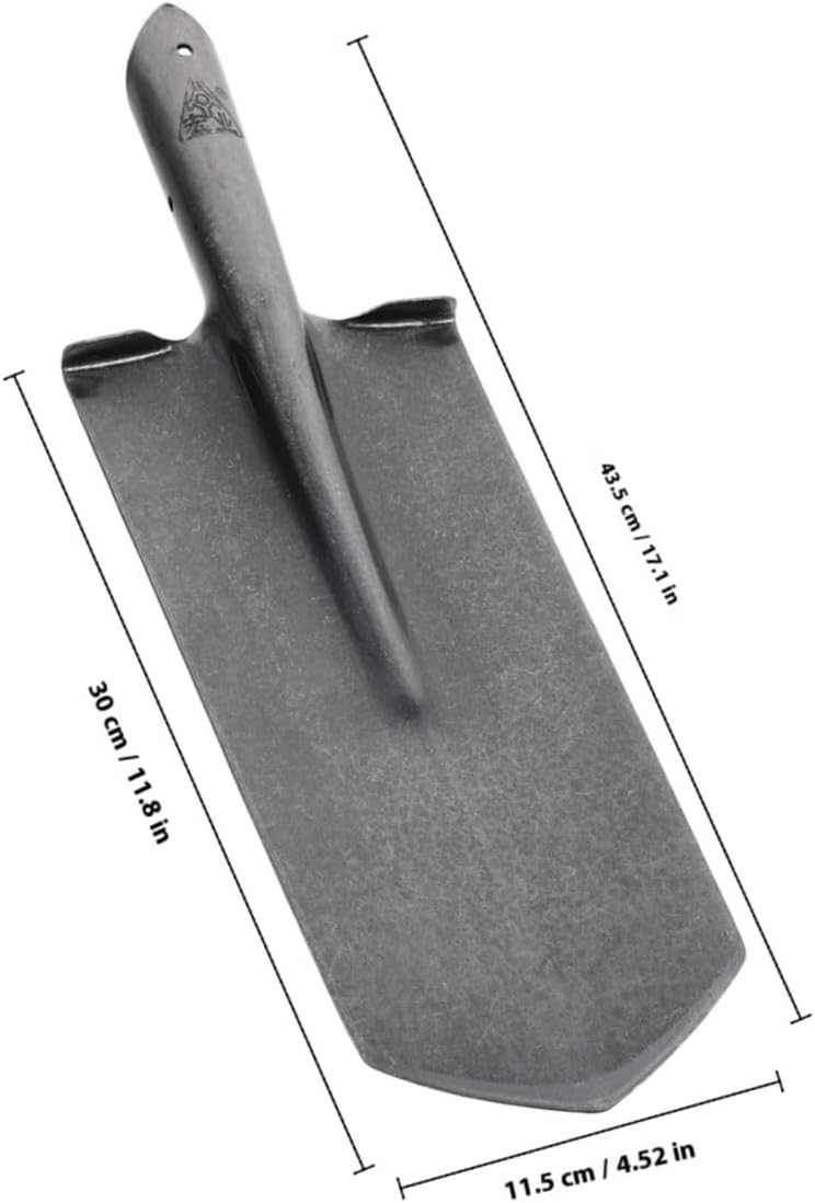 COLLBATH Heavy Duty Garden Spade Shovel for Digging Narrow Mouth Manganese Steel Thickened Tree Planting Tool for Lawn and Farm Soil Excavation