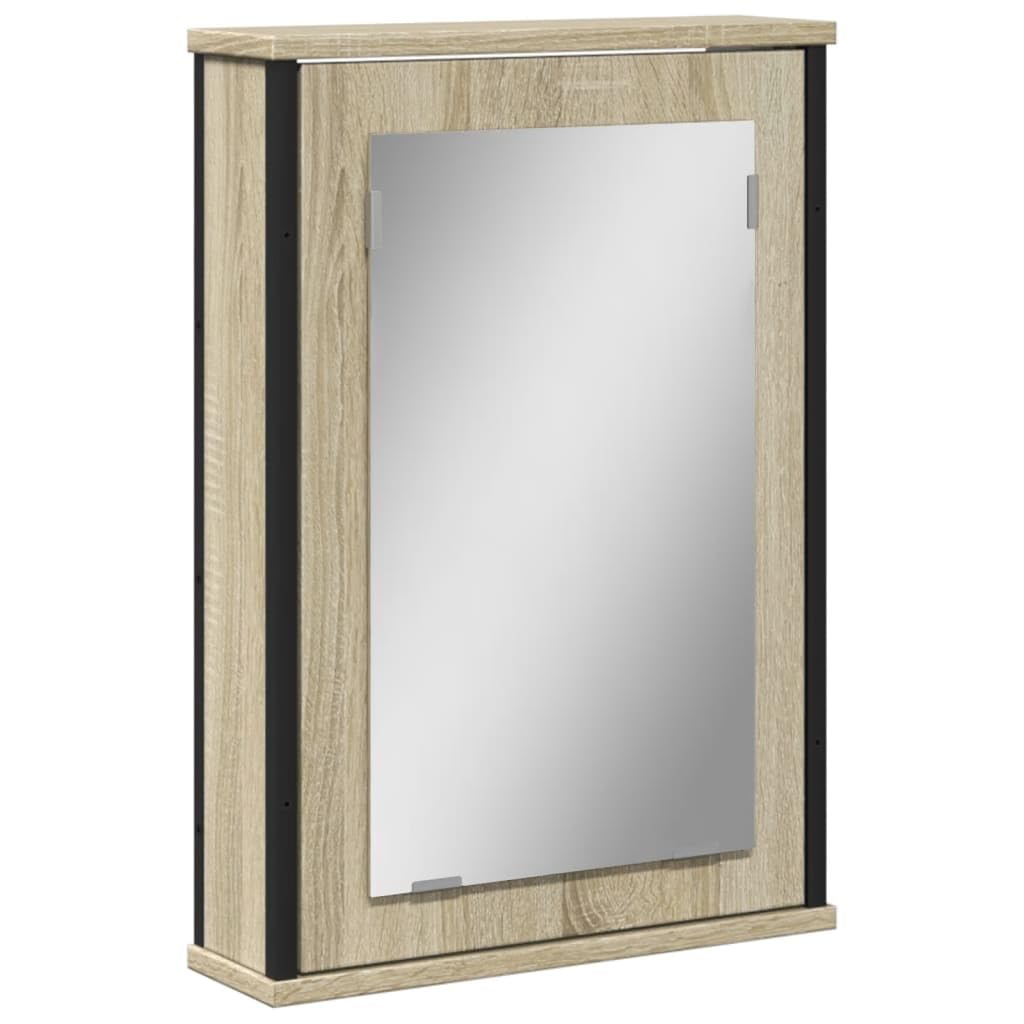 vidaXL Armario con Espejo de baño Madera Roble Sonoma 42x12x60 cm