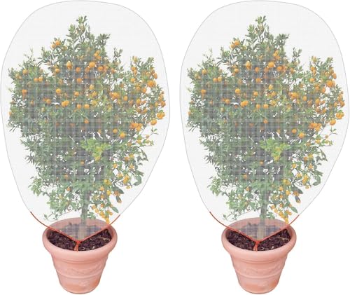 2 Stück 1 * 1.5M Obstbaum Netz für Kirschbaum mit Seitenreißverschluss und Seil Bug Barrier Netting Obstbaum Netz Pflanzenschutznetz Insektennetz Garten für Für Obstbäume Geeignet
