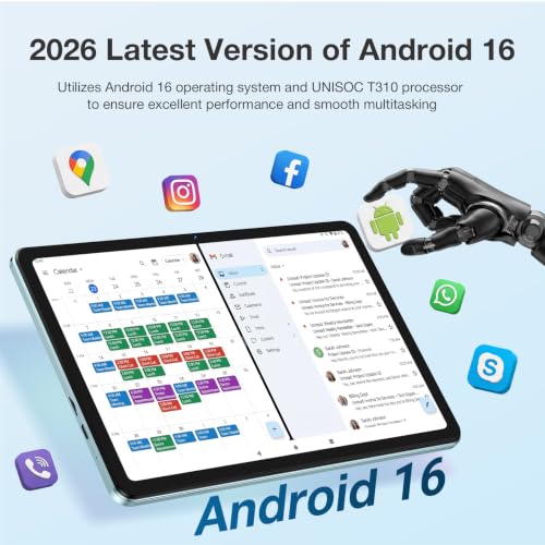Image of Android 16 Tablet 10 inch, [7 in 1] Tablet with Keyboard & Mouse & Case & Stand & Stylus , [18GB RAM+128GB ROM] +1TB Expand, 1280*800 IPS Touchscreen, 6600mAh Battery Tablet with 1 Year Warranty