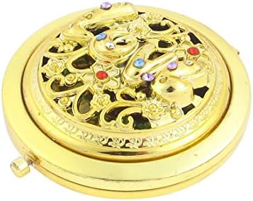 Ruilogod Love Flower Metal Double Side Magnifying Makeup Mirror Gift Gold Tone (id: be0 7f9 b70 be3 f8d image 5