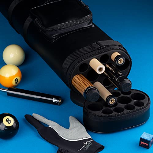 Action 32" Vinyl Pool Cue Hard Case, 4X8 Tube Style Case (4-Butt And 8-Shaft) #TOP5