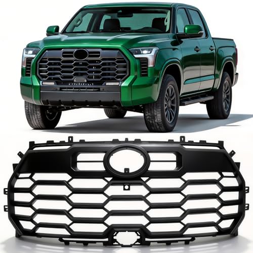 Front Grille Grill Compatible With Toyota Tundra 2022 2023 2024 2025 Pickup Truck Insert Bumper Mesh Grill Assembly Matte Black