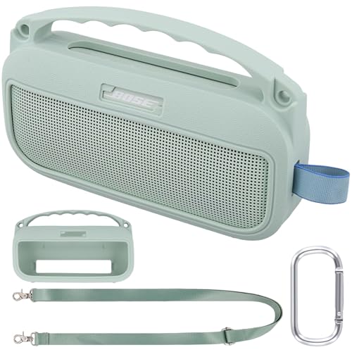 Image of co2CREA Soft Silicone Case Replacement for Bose New SoundLink Flex 2nd Gen /Bose SoundLink Flex Bluetooth Portable Speaker (Silicone Case, Alpine Sage Case)