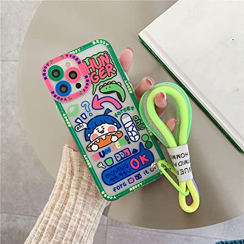 Coque iPhone 13 Pro Max flexible antichoc avec lanière de sécurité pour iPhone 12 11 XR
