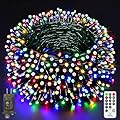 590FT 1500 LED Christmas Lights Outdoor String Lights 8 Modes & Timer Twinkle Fairy Lights Plug in Waterproof LED String Lights for Xmas Yard Tree Patio Wedding Holiday Party Decorations (Multicolor)