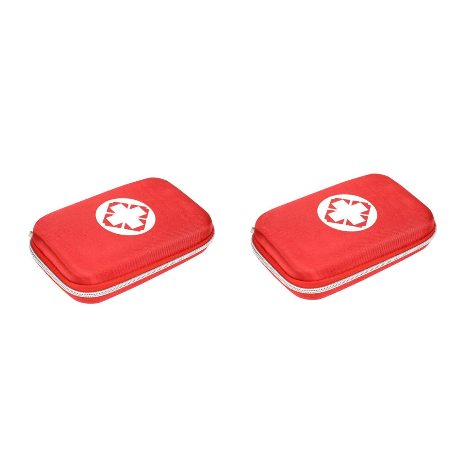 2 Piezas Kit Medico Portatil Bolsa Medica Bolsa De Primeros Auxilios Botiquín Médico Rojo