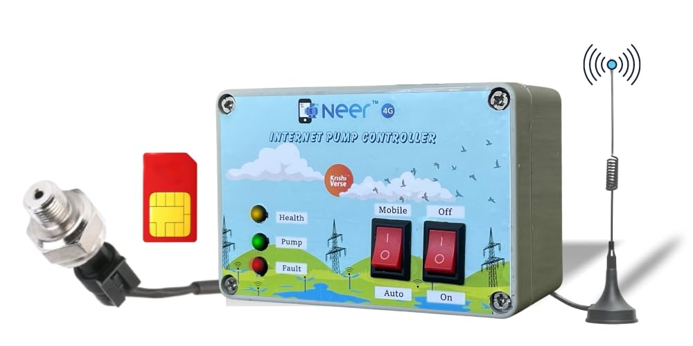 See full amazon price history chart for NEER Pro 4G Mobile Pump Controller for 1 & 3 Phase Pumps, Manage your irrigation from anywhere-anytime by KrishiVerse App (With Current Sensor) NEER Pro 4G Mobile Pump Controller for 1 & 3 Phase Pumps, Manage your irrigation from anywhere-anytime by KrishiVerse App (With Current Sensor) (B0CY8L5WJJ) Amazon Price History, Amazon Price Tracker