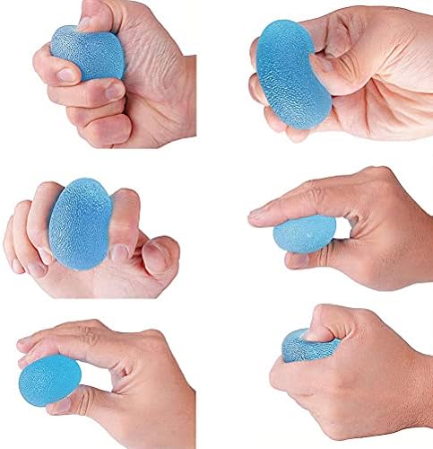 4 Pcs Gel Hand Balls, Hand Therapy Squeeze Exercise Stress Balls Finger Wrist for Arthritis Hand, Finger, Grip Strengthen and Stress Relief