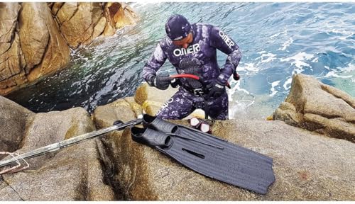 Chaqueta de traje de neopreno O.ME.R. Omer 5mm Blackstone para buceo, talla 2X Grande, camuflaje gris miniatura 5