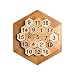 Bright Sport Wooden Digital Platter Puzzle,Classical Puzzle Toys Brain Teaser Wooden Hexagon Digital Puzzle Toys,Digital Game Number 19 Sum Equal to 38 Math Board Game Toy for Kids and Adults