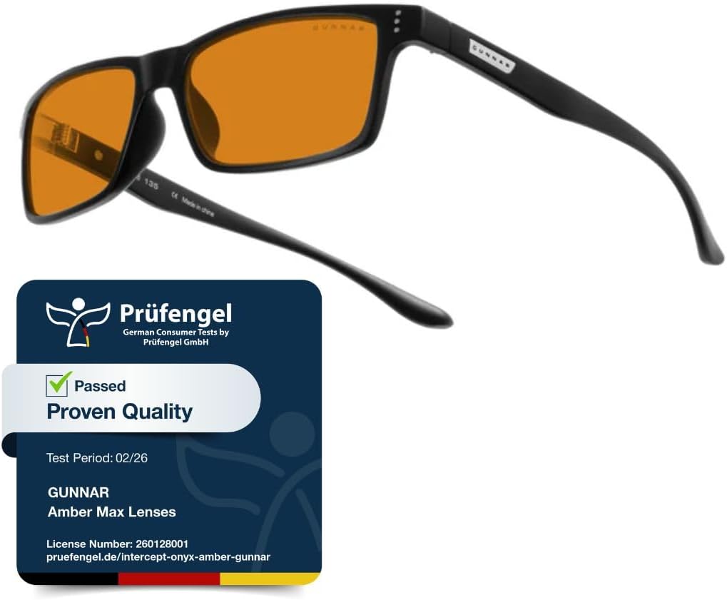 Gaming and Computer Eyewear - Vertex- Blue Light Blocking Glasses - Patented lens - Reduce eye strain & dryness