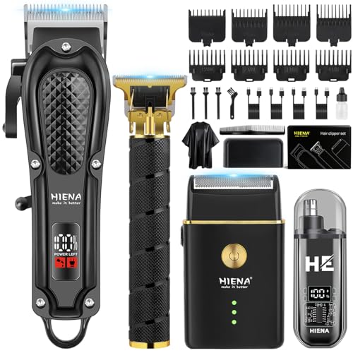 Hair Clippers for Men Professional, Cordless Complete Barber Kit with Electric Hair Clipper T-Blade...