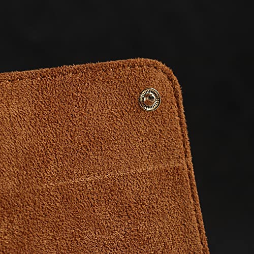 Image of Genuine Napa Leather Watch Roll Travel Case for 3 Watches - Travel Watch Rolls and Leather Watch Display Cases with Velvet Interior - Watch Storage Organizer Men's