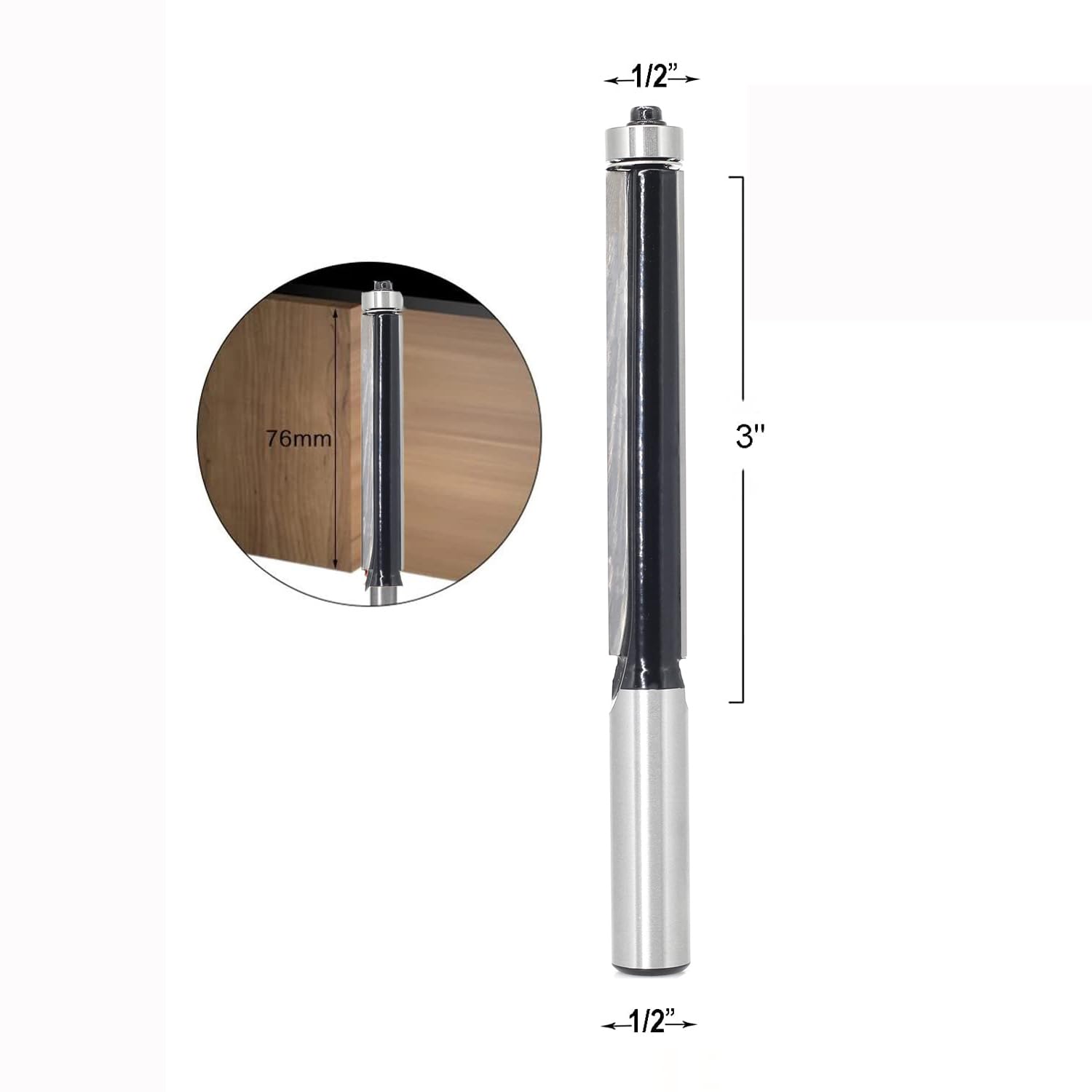 Snapklik.com : Flush Trim Router Bit 1/2 Shank By , Extra Long Flush ...