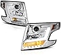 [For 2015-2020 Chevy Tahoe Suburban Halogen Model] OLED Neon Tube Chrome Projector Headlight Headlamp Assembly, Driver & Passenger Side