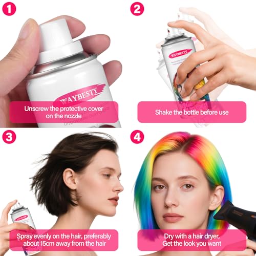 Spray temporal morado para cabello 120 ml miniatura 6