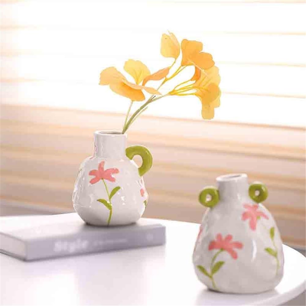 Vaso Di Fiori Vaso in ceramica, semplice composizione floreale, decorazione con fiori secchi, bianchi