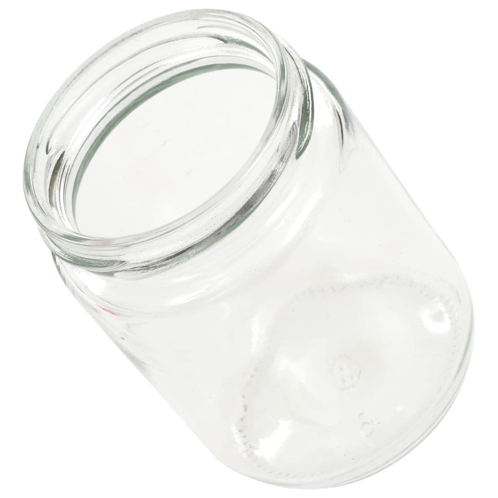 Einmachgläser 96er Set 230ml mit Deckel in Rot Weiß, Gläser für Marmelade, Konfitüre, Chutney und Konserven, Weithals Einweckgläser aus Glas