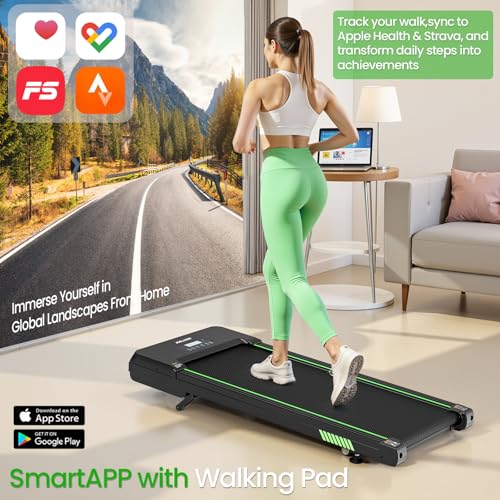 Image of Akluer Walking Pad with 12% Auto Incline, Under Desk Treadmills for Home