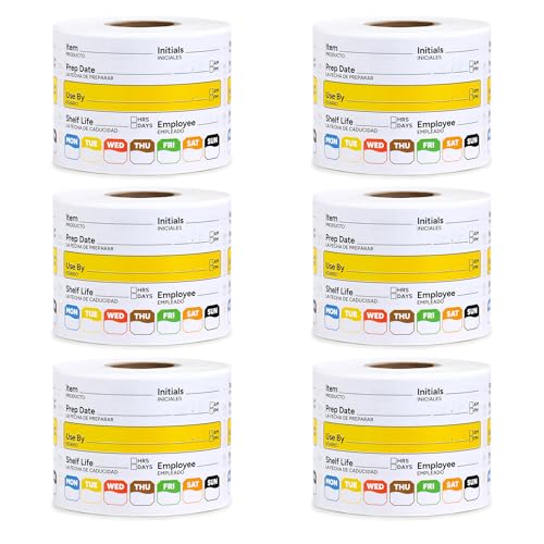 Étiquettes rotatives de qualité restaurant 5,1x7,6cm autocollants amovibles durables