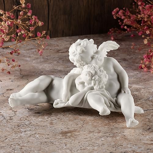 Figura decorativa ángel en resina pintada a mano miniatura 5