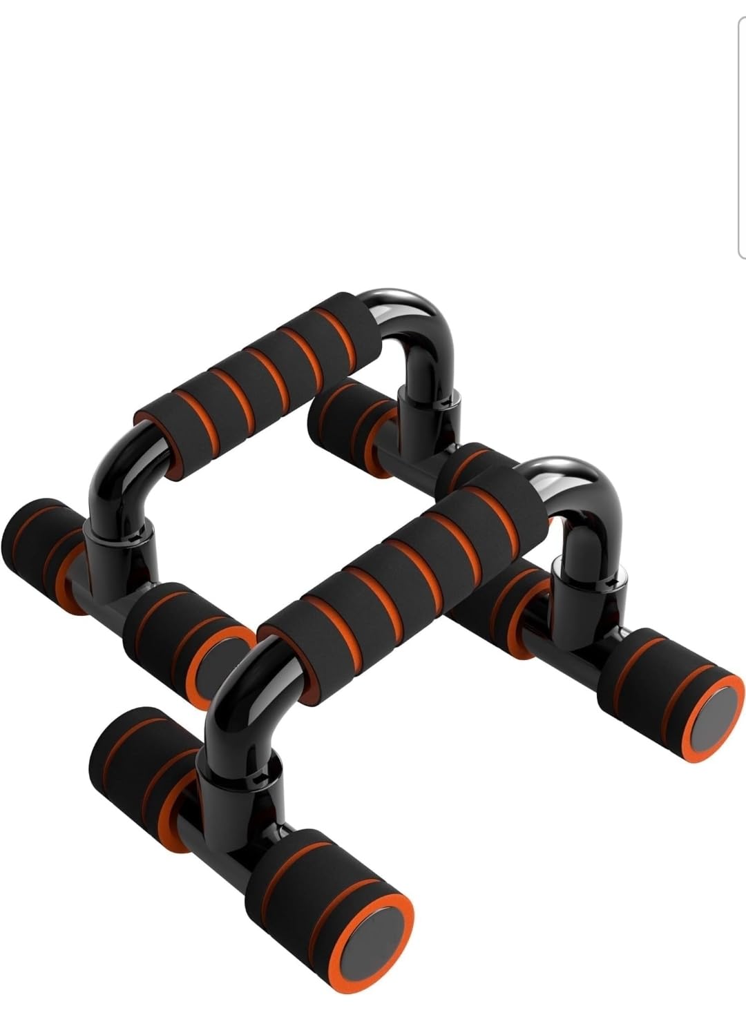 Push-Up Handles with Non-Skid Base and Comfortable Foam Grips, Black and Orange, 22x14x12 cm, Set of 2-image-37
