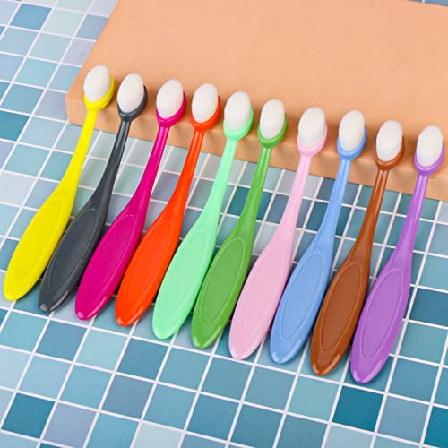 Yoseng 10 Pack Colored Mini Ink Blending Brushes Blenders,Small Ink Blending Tool For Card Making,Craft Broad Application Assortment Paper Crafter Color Code Handle (Brush Head Size 0.5 Inches) #TOP6