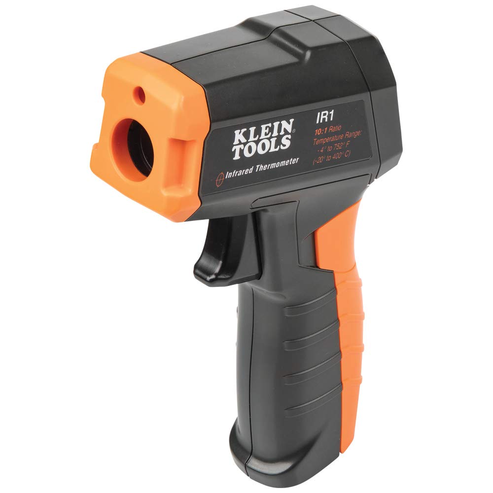 Klein Tools Termometr na podczerwień IR1, bezdotykowy cyfrowy pistolet laserowy o zakresie temperatur od -4 do 752 stopni Fahrenheita