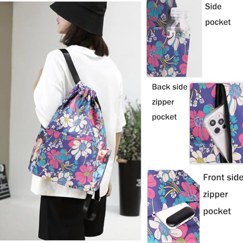 Image of MOCA Drawstring Gym Sports Backpack Lightweight Multipurpose Daypack Travel School College Daily Storage Carry Suitable Men Women Kids Adults Fitness Accessory