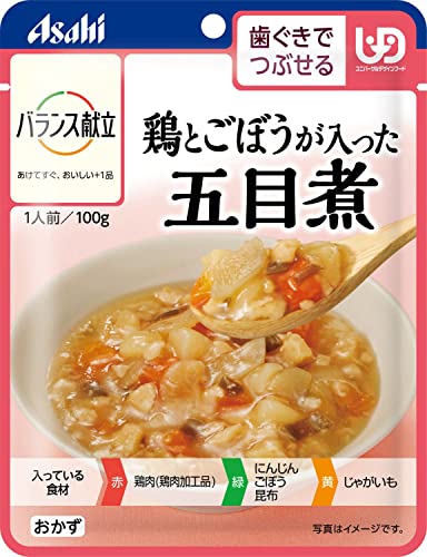アサヒ バランス献立 鶏とごぼうが入った五目煮100g×6袋