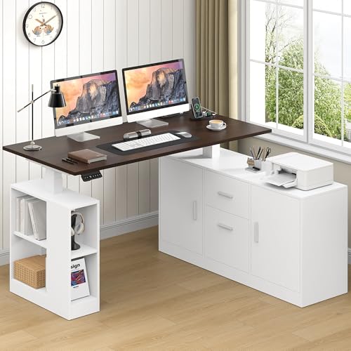 Bigbiglife L Shaped Electric Standing Desk, 55' x...
