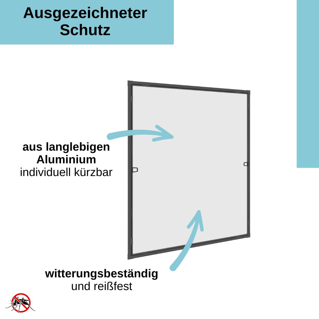 Wip Super Slim Rahmenfenster, Komplettbausatz anthrazit B 100 x H 120 cm