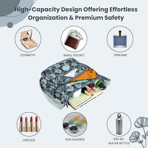 Image of Women's Crossbody Sling Bag | Multi Pocket Water Resistant Handbag for Ladies | Shoulder Purse with Spacious Interior & Adjustable Strap, Perfect for Travel, Shopping | 10 Pocket Organier